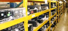 aircraft avionics on shelves